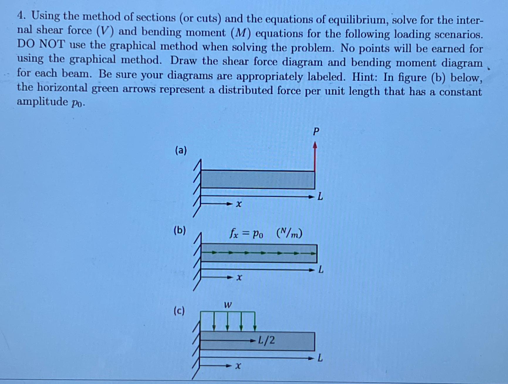  Using the method of sections (or cuts) and the equations of