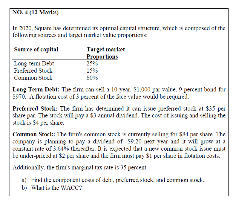 Answer correctly and fast please. NO. 4 (12 Marks In 2020, Square