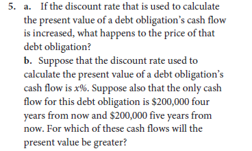 Show all work (calculations) in Excel! 5. a. If the discount rate