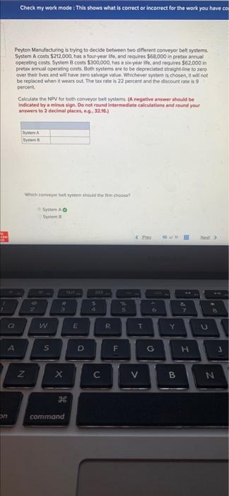  Check my work mode : This shows what is correct or