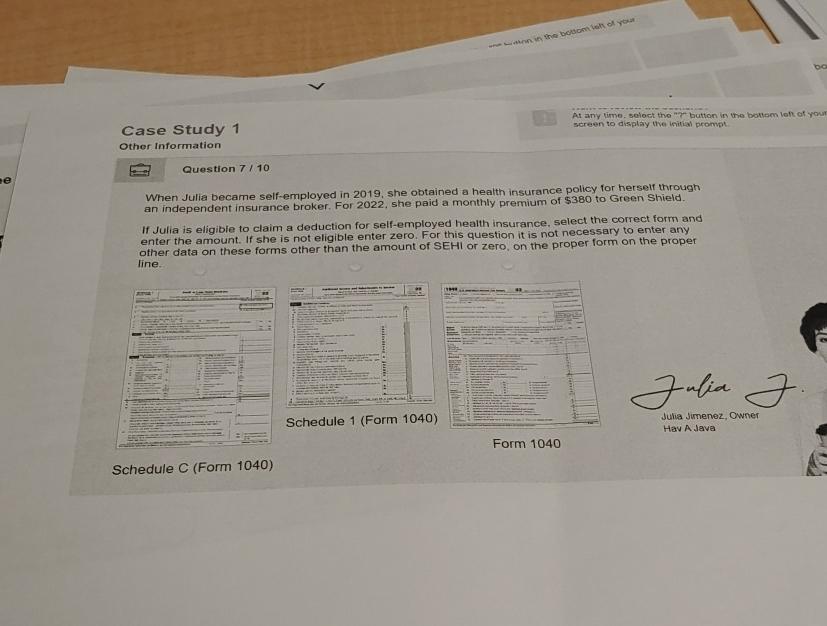 Case Study 1\ At any lime. soloct the "7p bution in