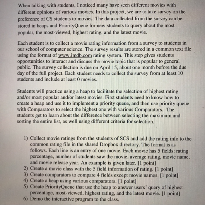  When talking with students, I noticed many have seen different movies