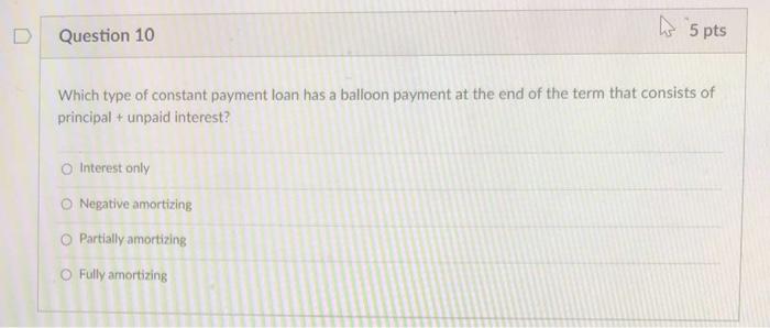 cure default? Mezzanine loan Bridge loan CMBS loan O Participation loan D