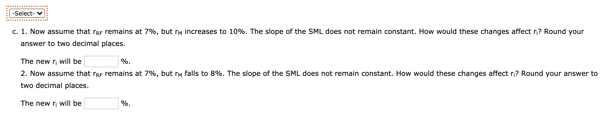 a. What is ri, the required rate of return on Stock i?
