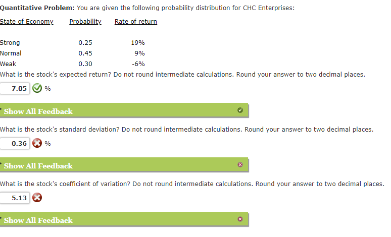 Image to Text: Quantitative Problem: You are given the following probability distribution