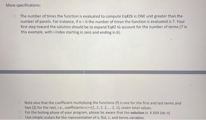 of the Trapezoidal rule' which can be expressed as: 1 = {h(f(x0)