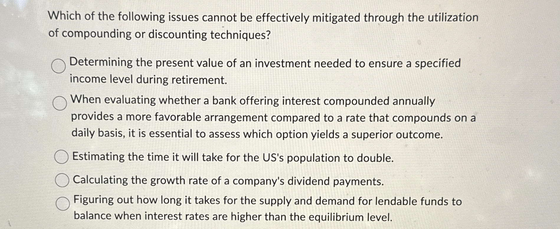  Which of the following issues cannot be effectively mitigated through the