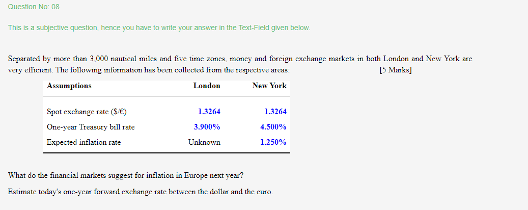  Question No: 08 This is a subjective question, hence you have