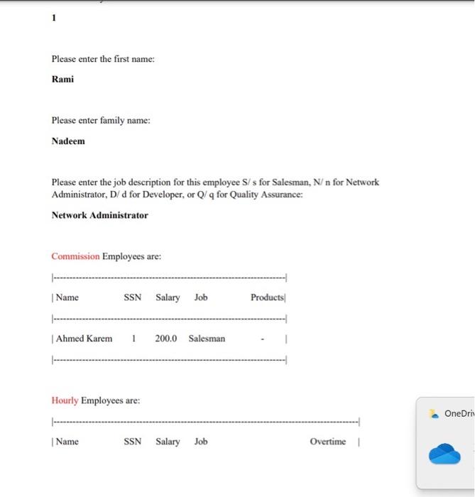 String SSNint salary: double - MatSalary: double jobite String constructor setters and