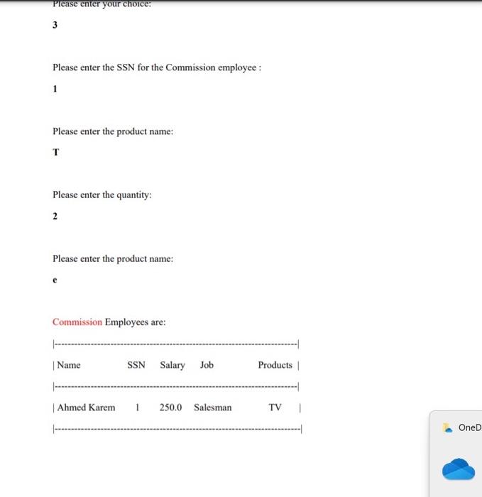 the following Menu: A. Create an ArrayList of type Employee AllEmployees. B.
