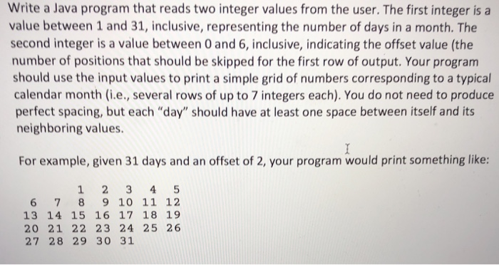  Write a Java program that reads two integer values from the