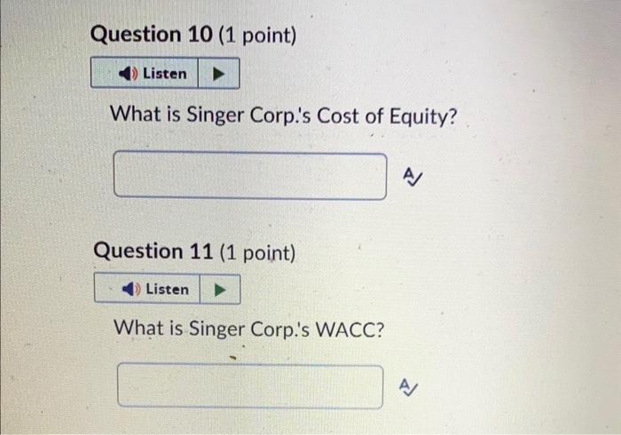 stock: 15,000 shares outstanding, $105 per share. Singer will pay a dividend