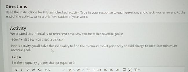  Directions Read the instructions for this self-checked activity. Type in your