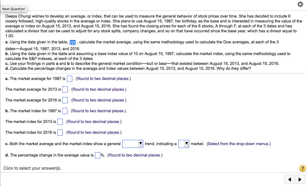 Please Show Work and round correctly to decimal places requested. Next Question
