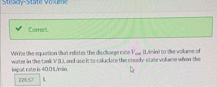 the attaininent of steady statet - - -), expressing it in the
