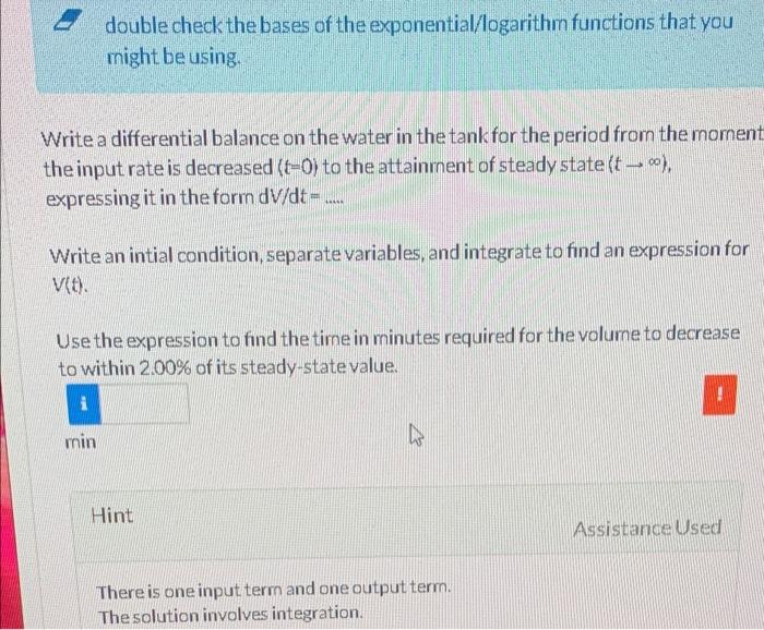 formdVid --- Write an intial condition, separate variables, and integrate to fud
