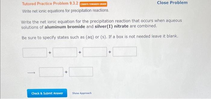  Write net ionic equations for precipitation reactions. Write the net ionic