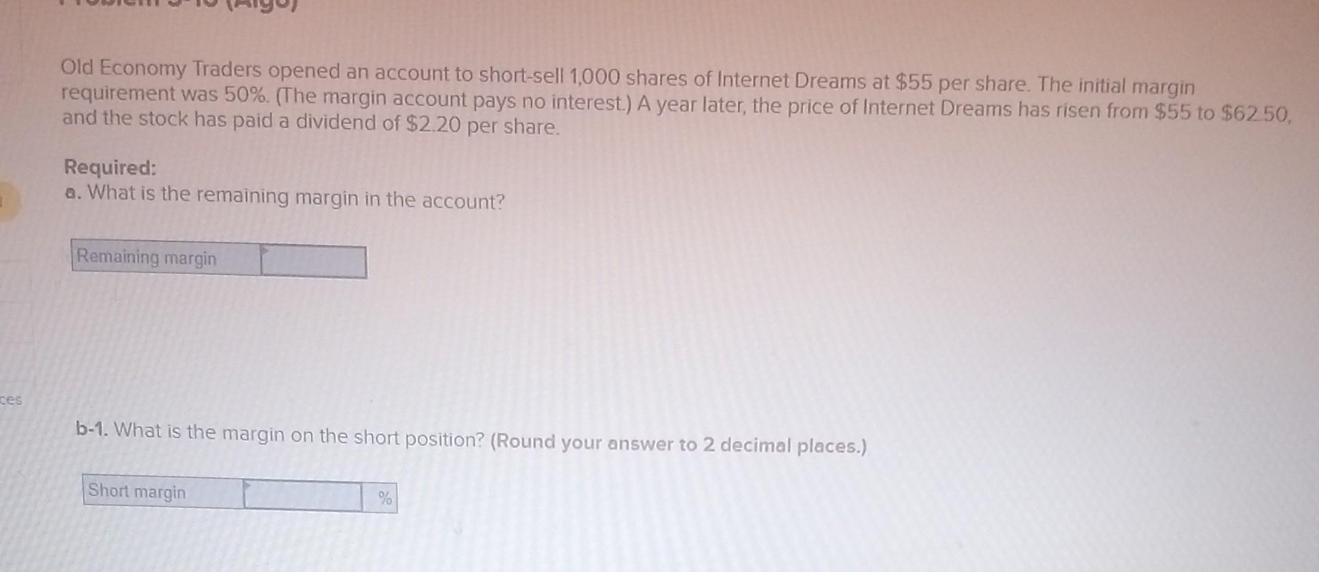 rate of return on the investment (Negative value should be indicated by