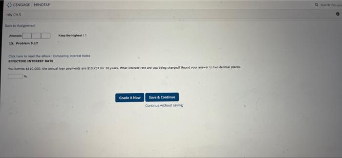  CENGAGEMINOTAP HW CKS Back to Ansignment Keep the Highest 1 13.