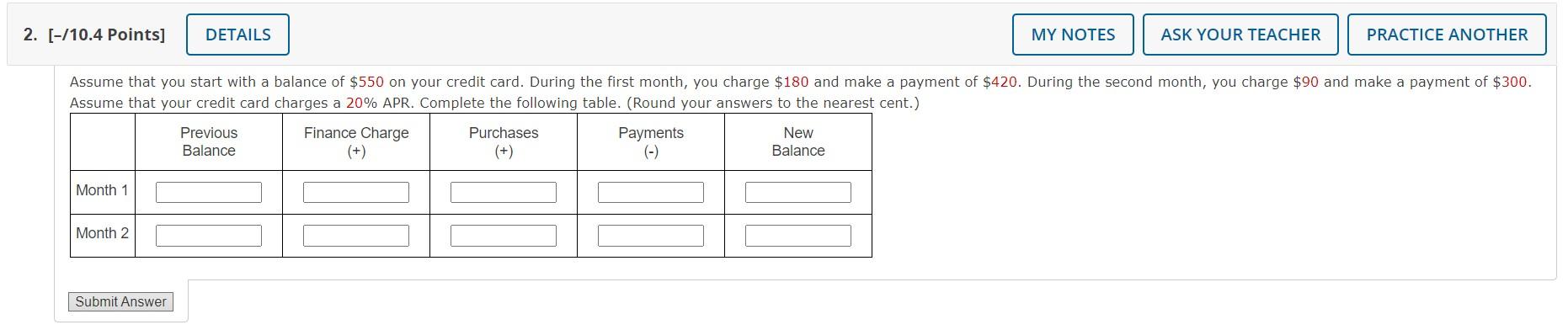  2. [/10.4 Points ] DETAILS MY NOTES ASK YOUR TEACHER PRACTICE