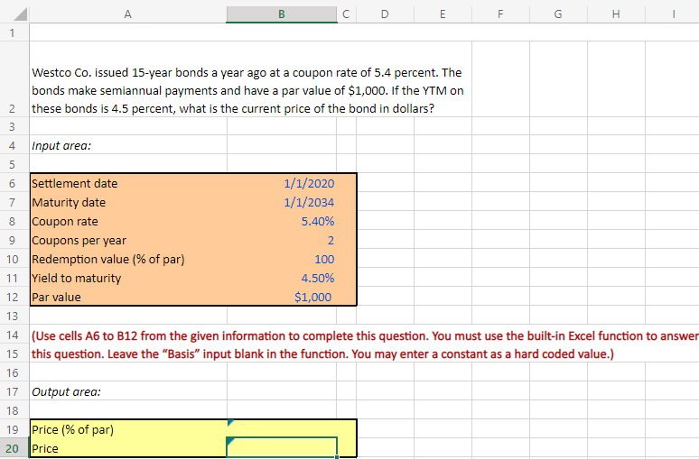  Use excel form to solve these two question, thx Westco Co.