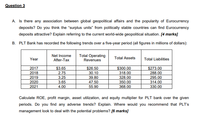  Question 3 A. Is there any association between global geopolitical affairs