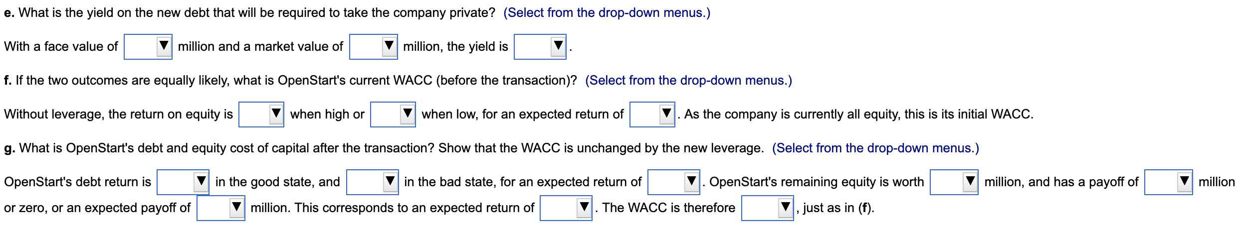 software company. The company is all-equity financed, with 100 million shares outstanding.