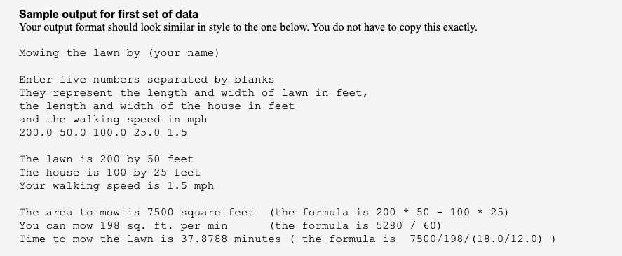 expressions, meaningful variable names, spacing, indentation, documentation, and output. Worth: 50 points