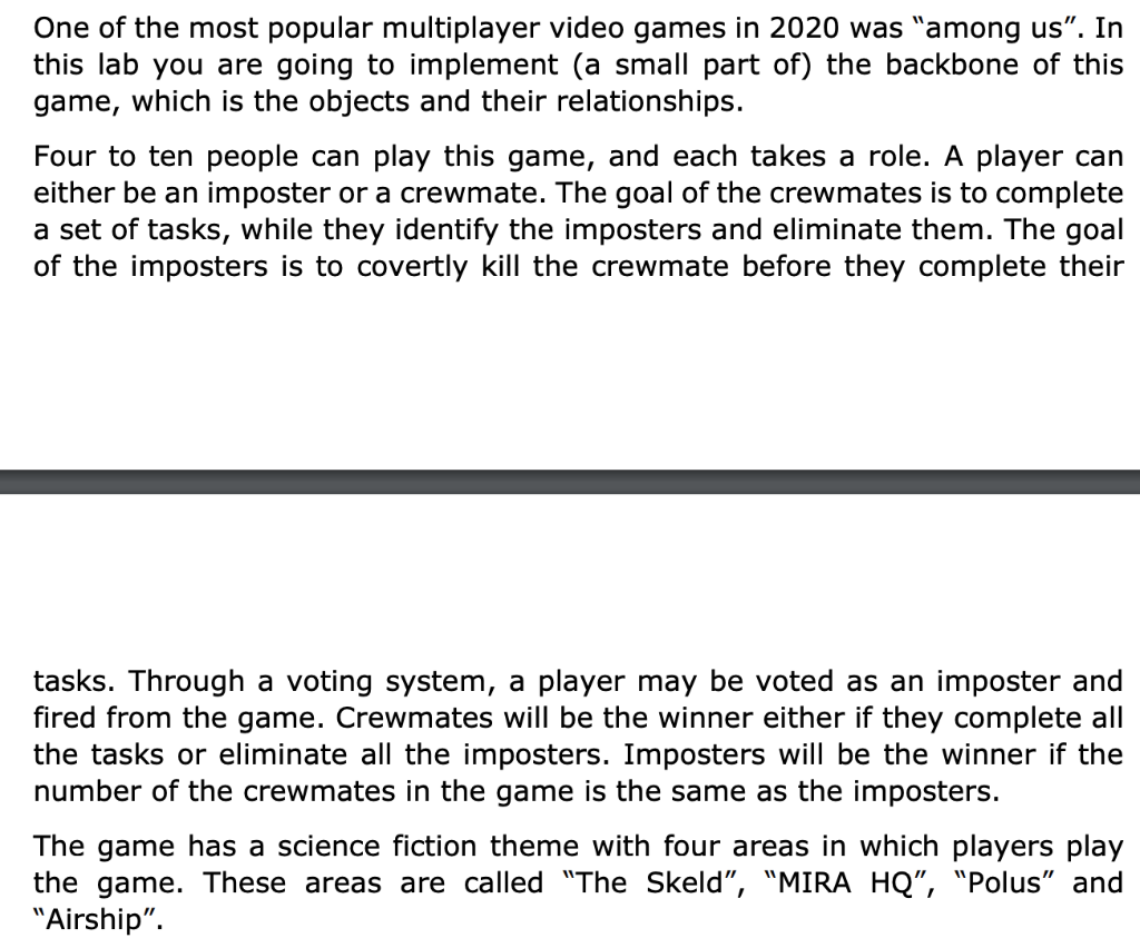  public class Game { /** * This is the default constructors.