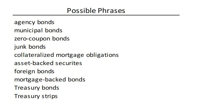 blanks in following statements. A phrase might be used more than once,