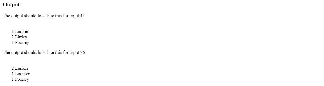 of Looney which has coin values features which are odd. Take user