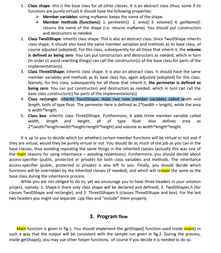 cout cout coutgetName()perimeter()area()volume()getName()perimeter()area()volume() bool nothingInCommon=true; //to check whether they have anything in