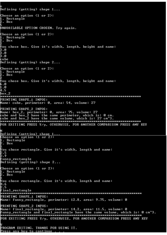 false; coutgetName()getName()area() } if(shape_1->volume()==shape_2->volume()){nothingInCommon = false;coutgetName()getName()volume() if (nothingInCommon) coutgetName()getName() cout cout cout