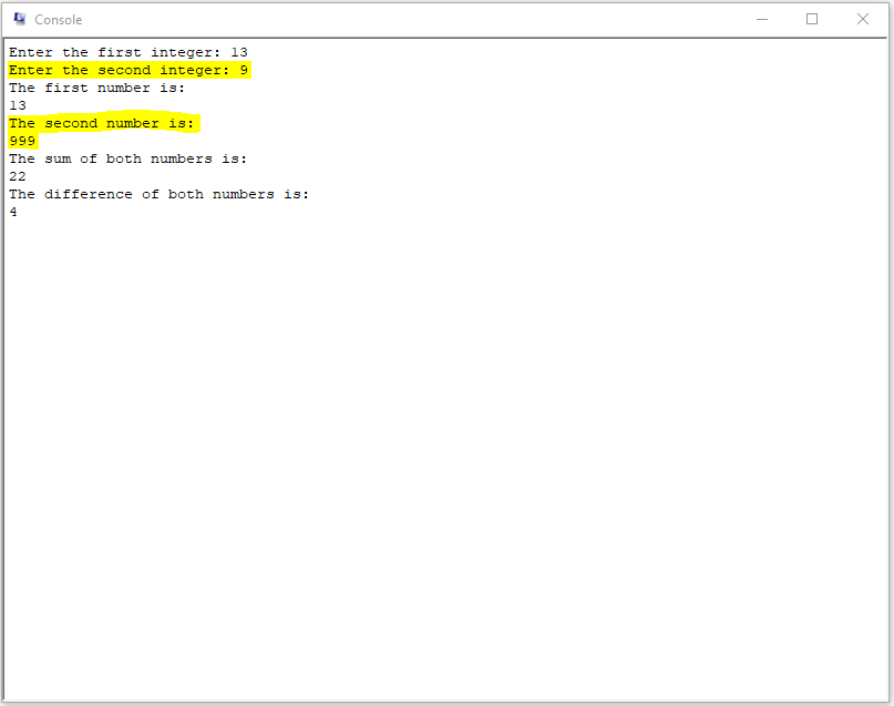 Objective: Write a program in MIPS that accepts two user input integers,
