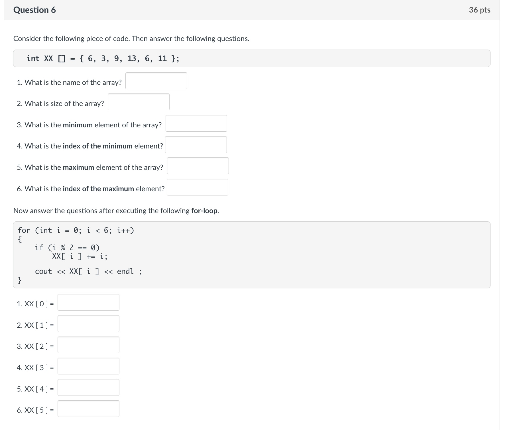 piece of code is execu ted. a=b=c=d= Consider each of the following