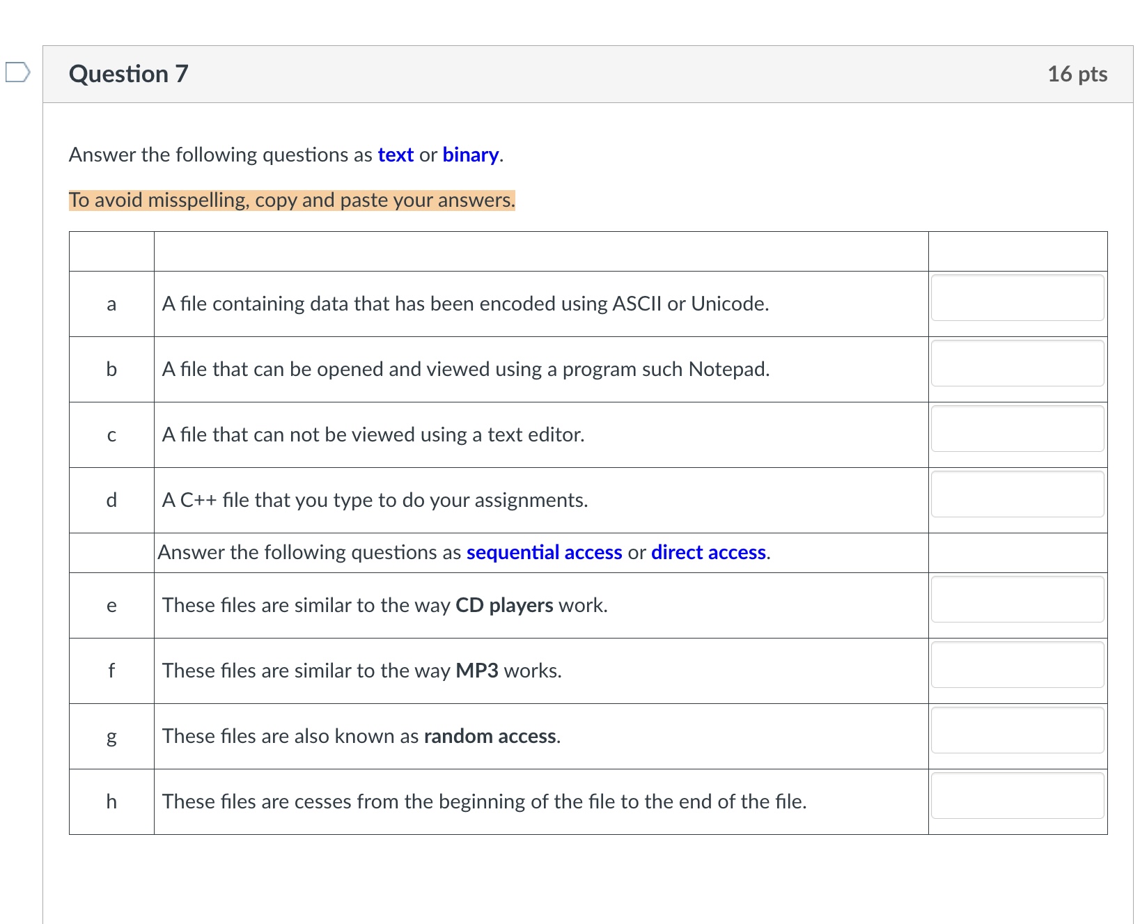 pieces of code. Consider each case independently. Then for each values of