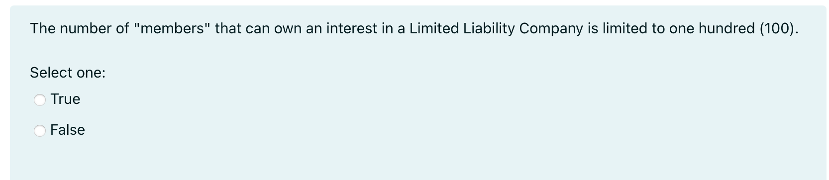 into which they can sell their shares Select one: True False The