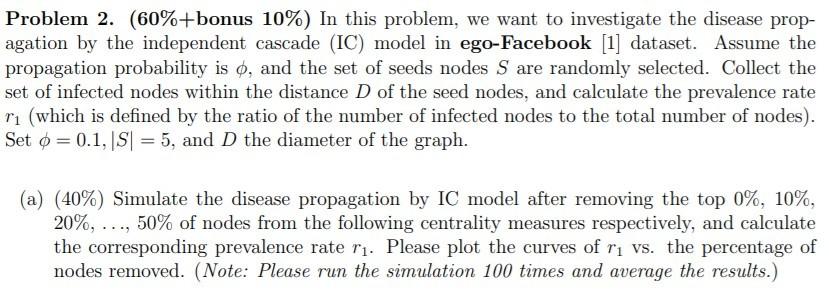  !!URGENT!! Independent Cascade Model Python Please help me to solve this