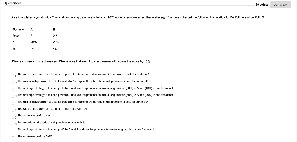  Question 2 20 points Save Answer As a financial analyst at