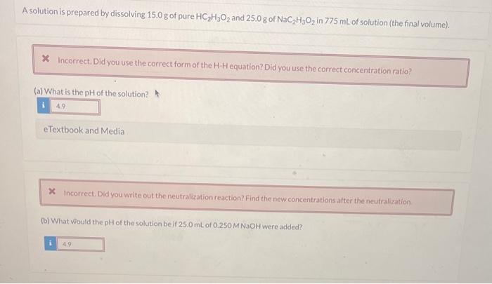 please show all steps A solution is prepared by dissolving 15.0g of