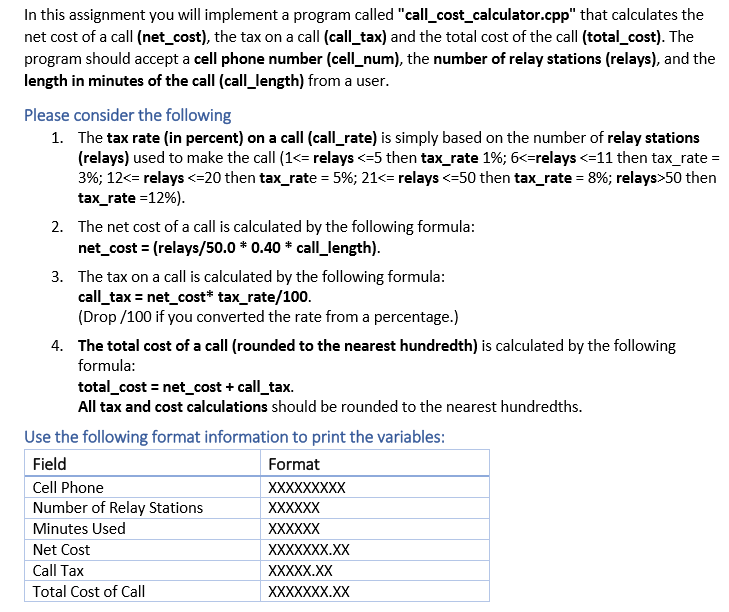  Sample outline In this assignment you will implement a program called