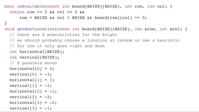 and report best result 3. calcAccess-implement. How many squares can the knight