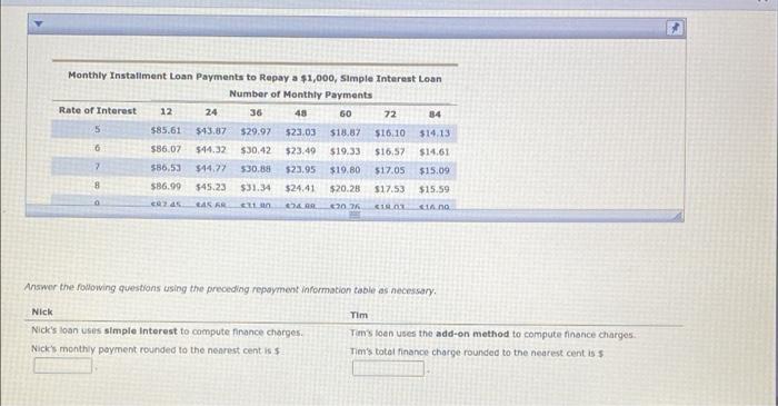 methods to compute finance charges Comparing Loan Payments Using the Simple-Interest and