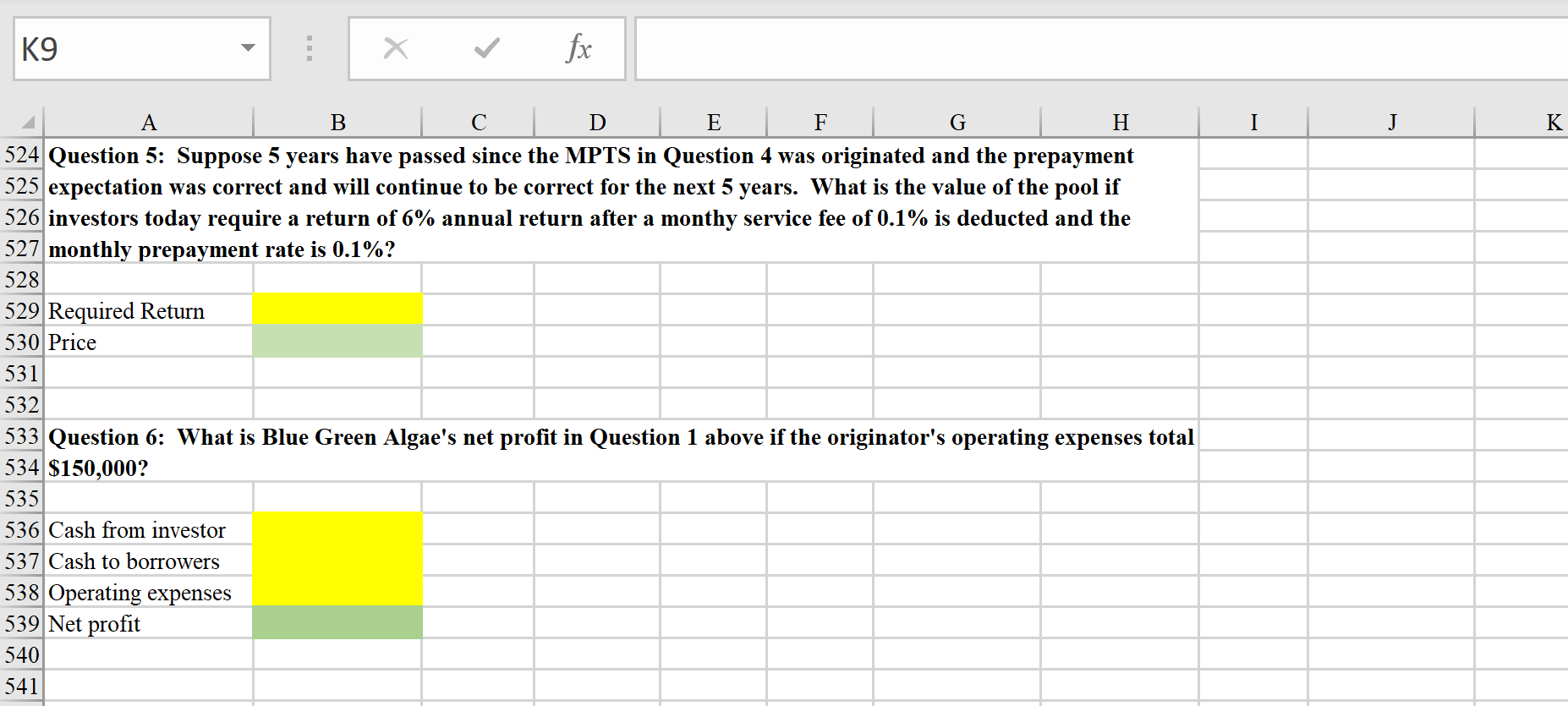  K9 X fx I J K A B D E F