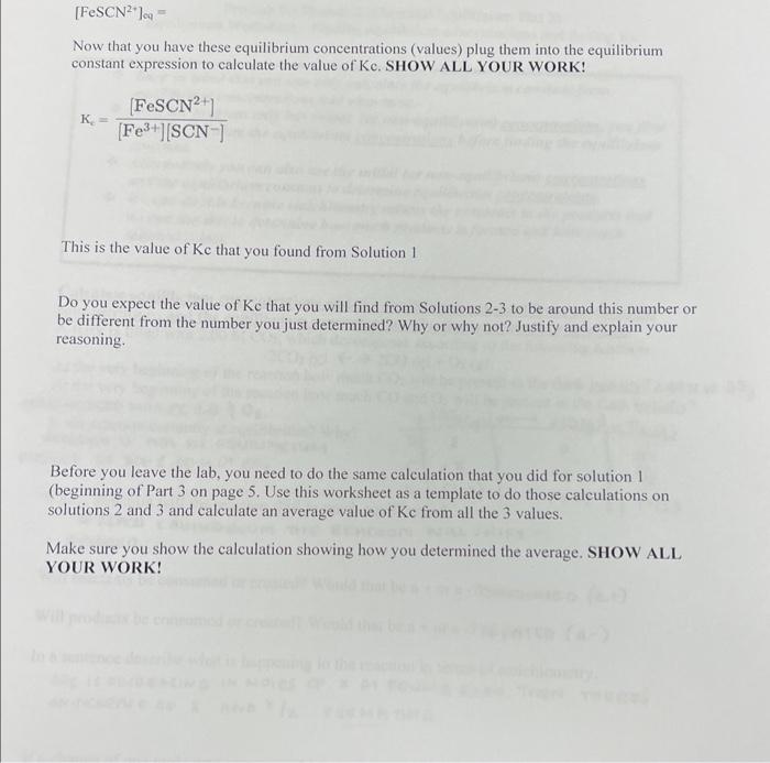 how much Fe3+ will be present in the flask initially? You did