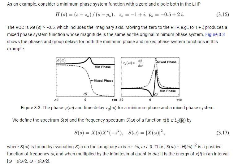 Consider the example below for minimum phase system. Write a code in