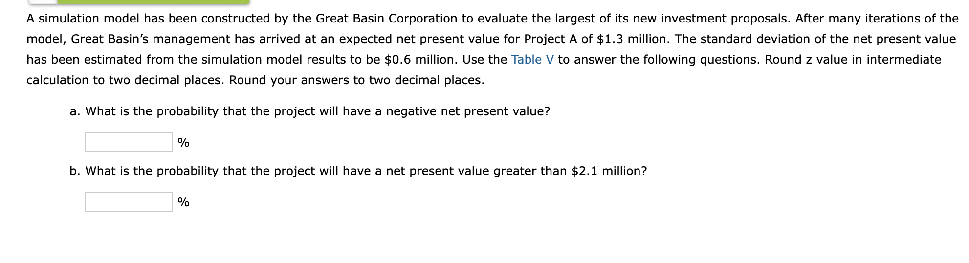 A simulation model has been constructed by the Great Basin Corporation