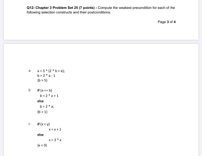  Q12- Chapter 3 Problem Set 25 (7 points) - Compute the