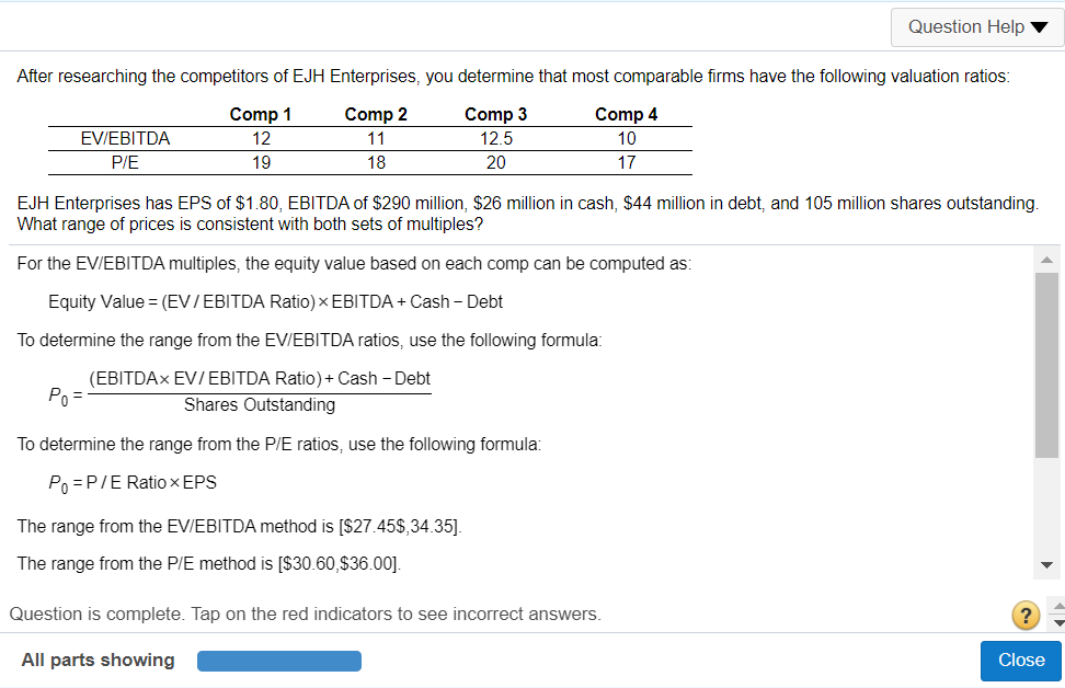 >>> After researching the competitors of EJH Enterprises, you determine that most