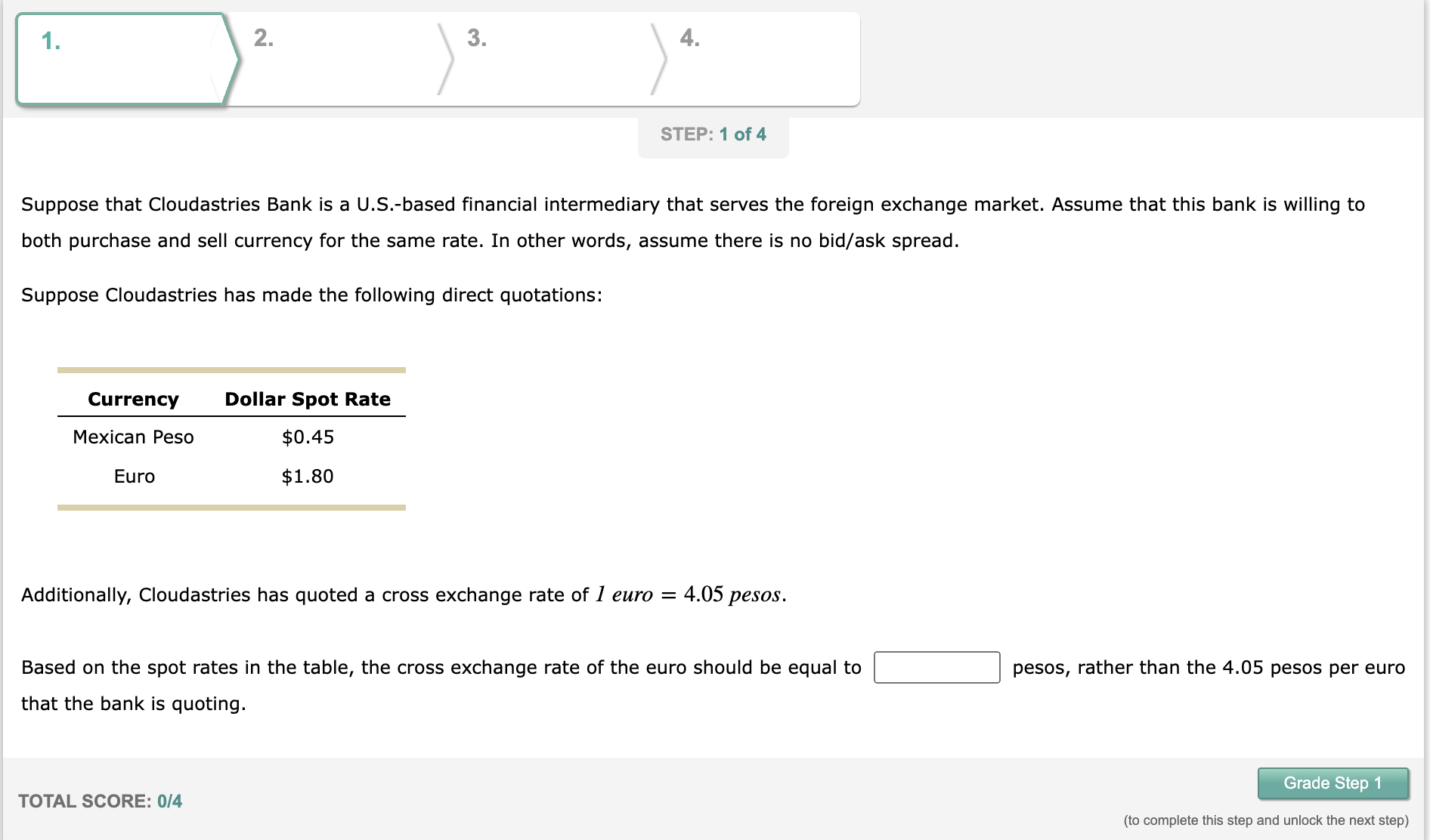  Suppose that Cloudastries Bank is a U.S.-based financial intermediary that serves